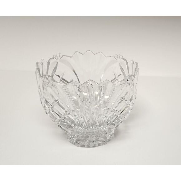 Imperial Lead Crystal Bowl Pineapple Crosshatch Meridian Bowl - Picture 2 of 5